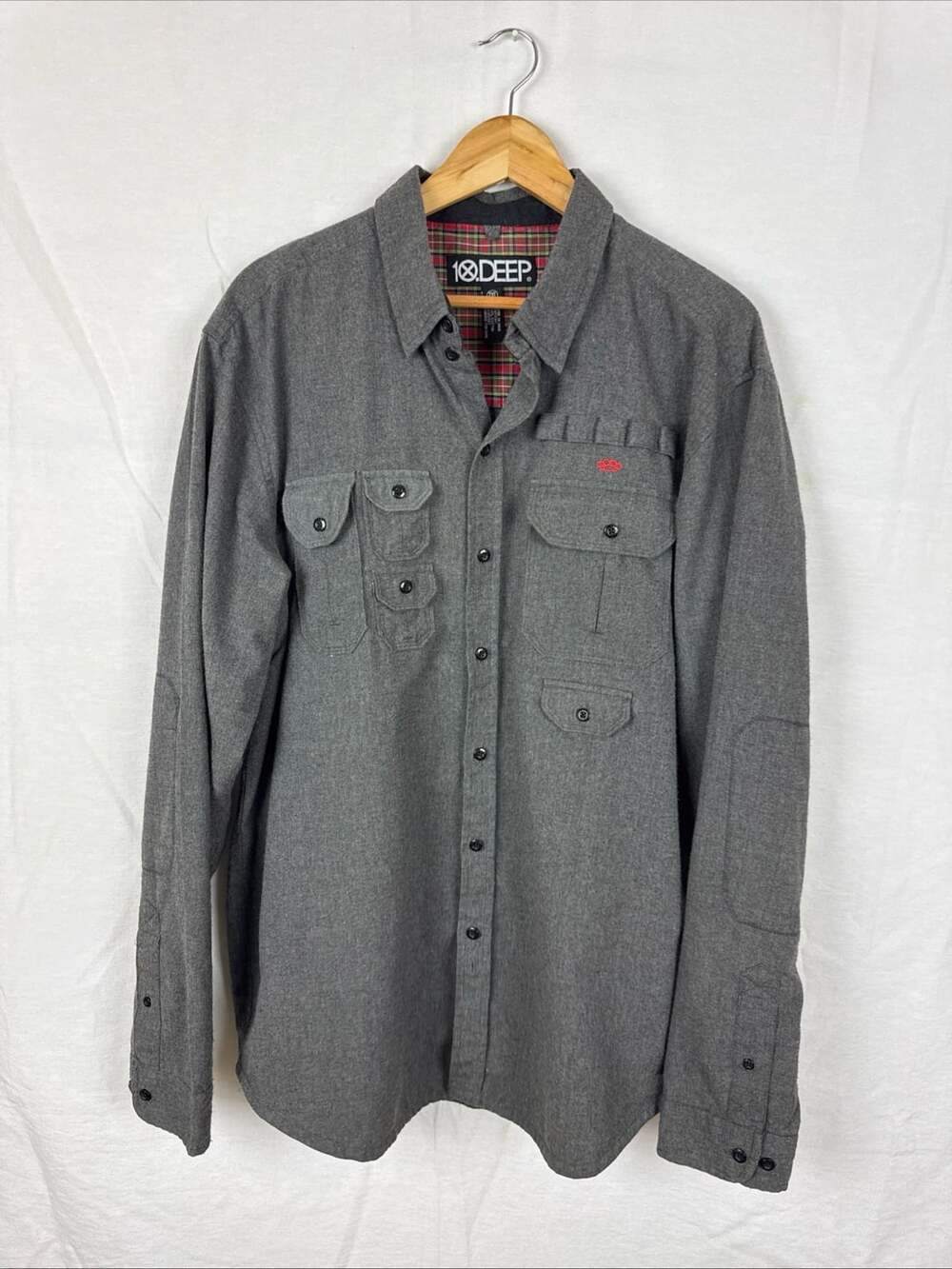 WT02 TruFit Men's Long Sleeve Shirt Size2XL See Pics Gray Color